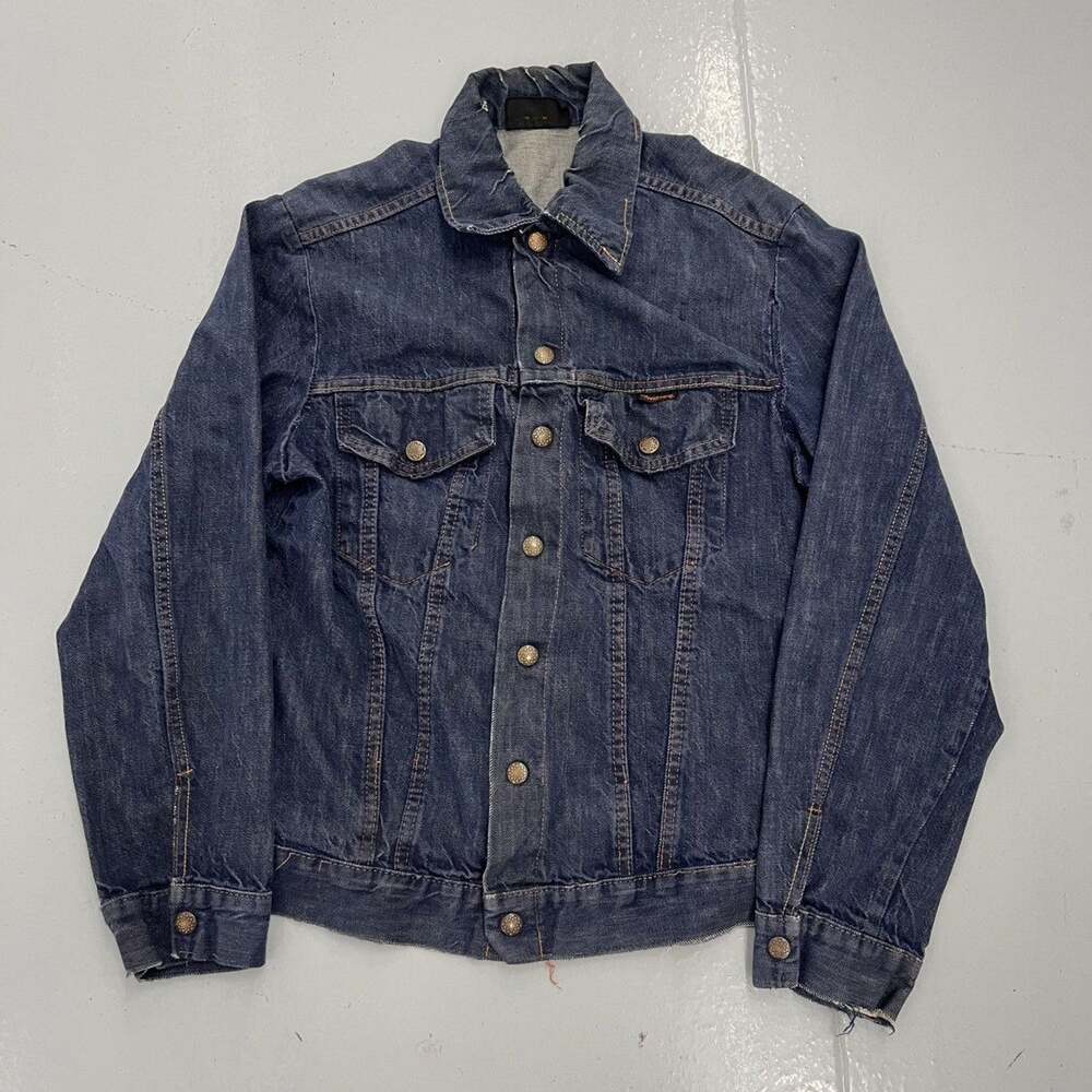 Vintage 70s Twister Dark Wash Western Snap Denim Jacket